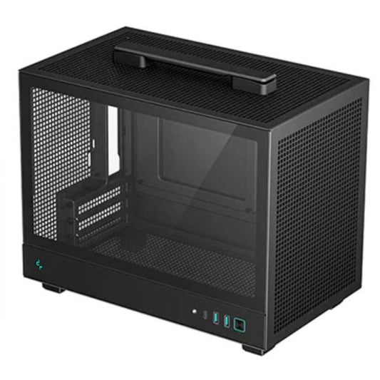 CASE DEEPCOOL CH160 BK MINI TOWER SIN VENTILACIÓN INCLUIDA CON VIDRIO LATERAL Y MALLA FRONTAL R-CH160-BKNGI0-G-1