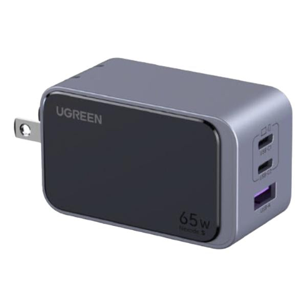 CARGADOR DE PARED UGREEN X553 NEXODE S 65W 2 PUERTOS USB-C Y 1 PUERTO USB-A  DE CARGA RAPIDA 45223