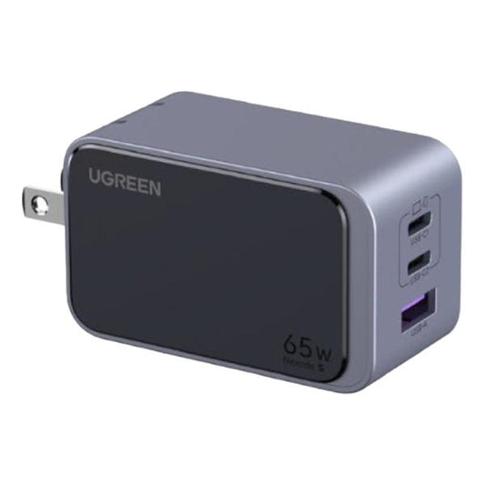 CARGADOR DE PARED UGREEN X553 NEXODE S 65W 2 PUERTOS USB-C Y 1 PUERTO USB-A  DE CARGA RAPIDA 45223