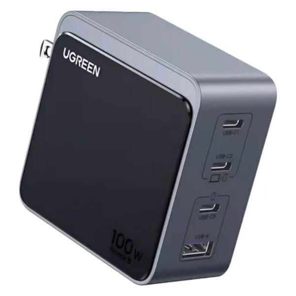 CARGADOR  DE PARED  UGREEN X565 100W 3 PUERTOS USB-C Y 1 PUERTO USB-A  DE CARGA RAPIDA 45224