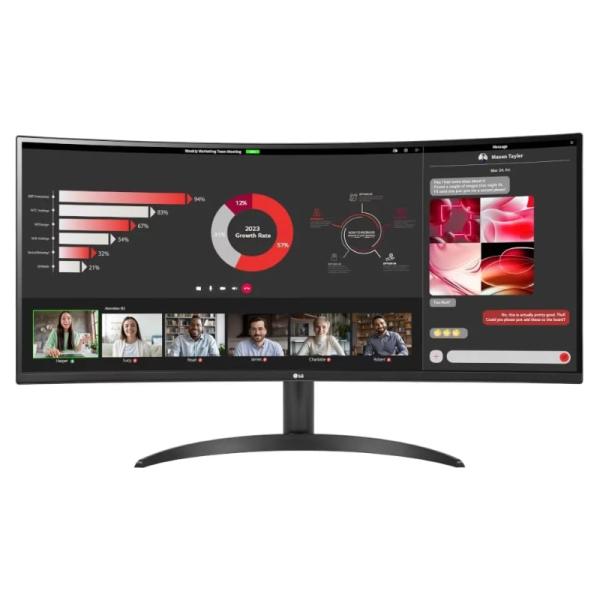 MONITOR LG ULTRAWIDE 34 CURVO 21"9 3440 X 1440 (WQHD) 100 HZ PANEL VA HDR10 FREESYNC / HDMI / DISPLAYPORT 34WR50QC-B
