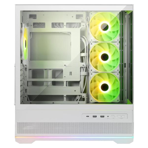 CASE RGB MSI MAG PANO 110R PZ BLANCO MID TOWER VENTILADORES 3 DE 120MM Y 1 DE 120MM CON VIDRIO LATERAL 306-7G28W21-JA4