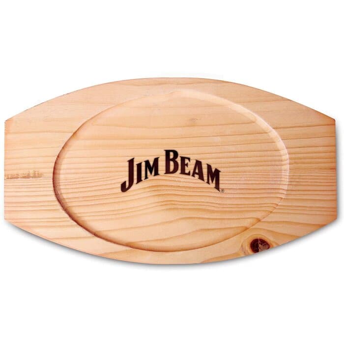Jim Beam Sarten Hierro Fundido Con Base Madera Jb0159