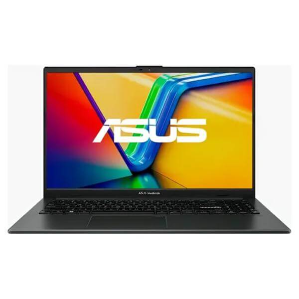 laptop Asus Vivobook Go E1504FA con pantalla brillante y logo de ASUS en el centro