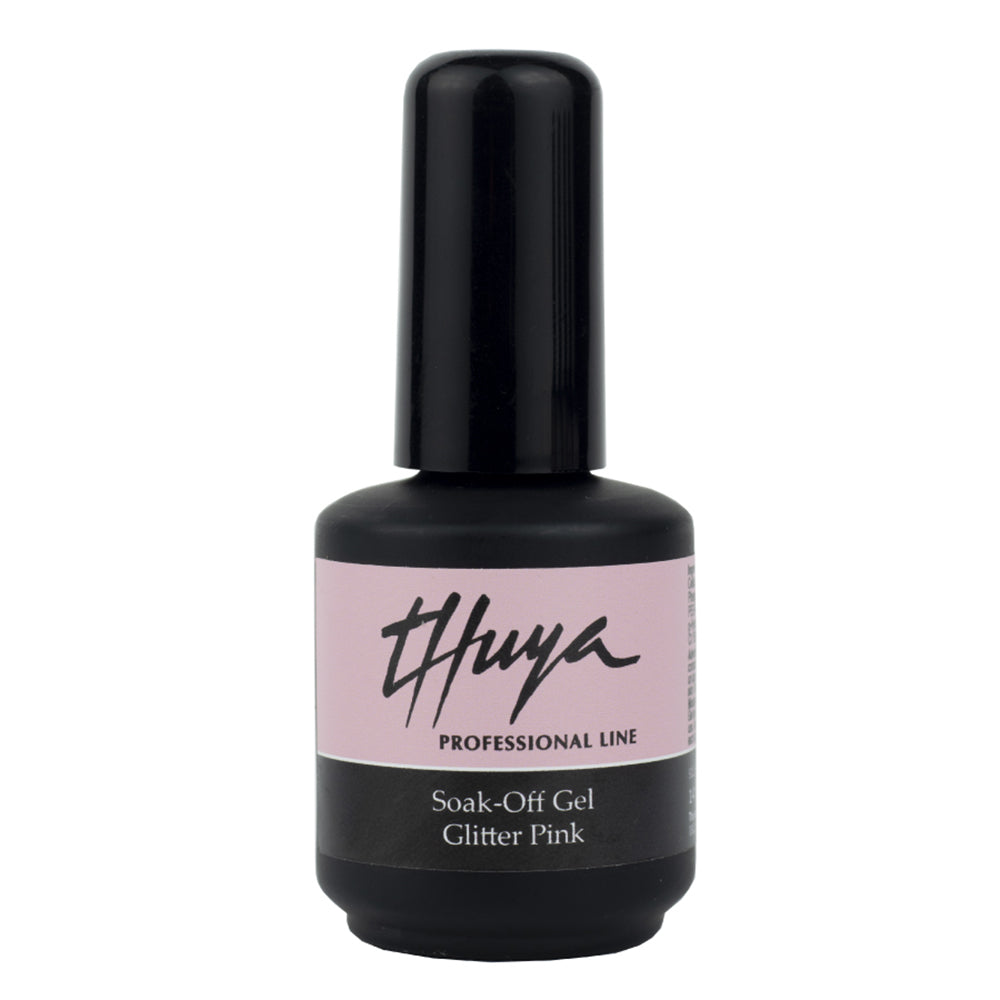 SOAK-OFF GEL GLITTER PINK