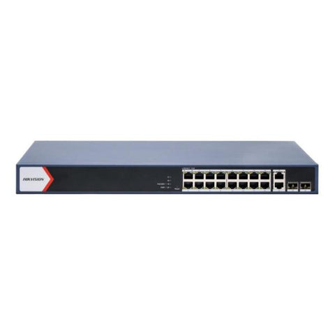 SWITCH HIKVISION DS-3E1520P-EI/M 16 PUERTOS GIGABIT POE 2 RJ45 2 SFP ADMINISTRABLE