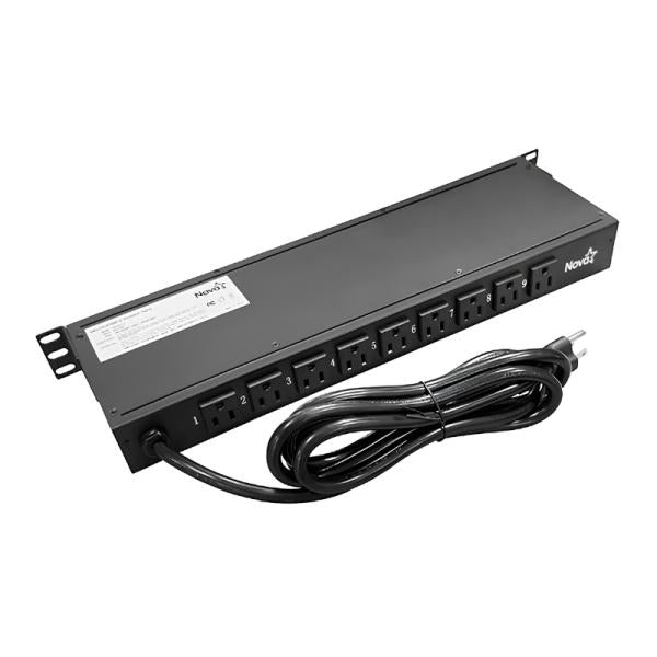REGLETA PARA RACK NOVA FEUJ9Y101001C 1U 9 TOMAS 120V 15A 1800W 2000 JOULES