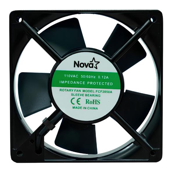 ABANICO DE VENTILACIÓN PARA GABINETE NOVA FCF2050A001C 120 MM AC 110V 1950-2100 RPM ALUMINIO