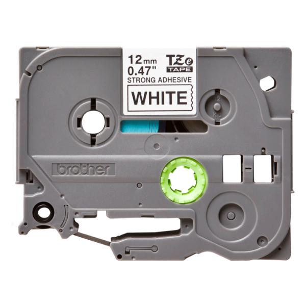 CINTA INDUSTRIAL BROTHER TZES231G 12MM X 8M NEGRO SOBRE BLANCO EXTRA FUERTE