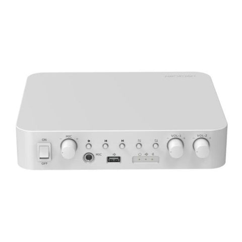 AMPLIFICADOR DE AUDIO HIKVISION DS-QAE0A60G1-VB 60W 2 ZONAS BLUETOOTH USB RCA BLANCO