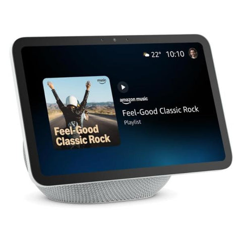 PANTALLA INTELIGENTE AMAZON ECHO SHOW 8 2025 8.7" HD WI-FI 6E BLUETOOTH CÁMARA 13 MP ALEXA GLACIER WHITE