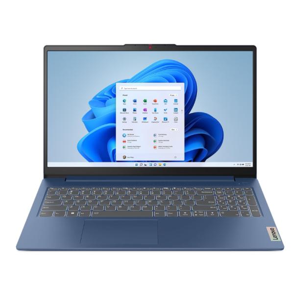 Laptop Lenovo ideapad slim 3 ingles 15.6 pulg AMD Ryzen 5 40 8GB RAM 512GB SSD 82XQ012HUS azul
