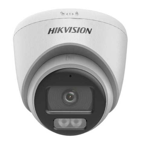 CÁMARA TURret HIKVISION DS-2CE72KF0T-LFS 3K 5MP COLORVU SMART HYBRID LIGHT IR 40M AUDIO IP67 2.8MM BLANCA