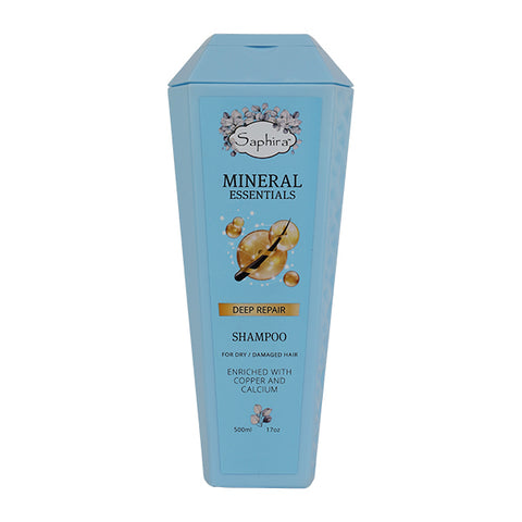 SHAMPOO SAPHIRA MINERAL ESSENTIALS DEEP REPAIR 500 ML 17 OZ PARA CABELLO SECO Y DAÑADO