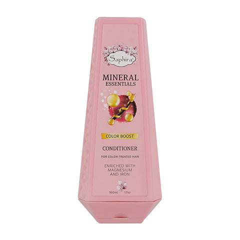 ACONDICIONADOR SAPHIRA MINERAL ESSENTIALS COLOR BOOST 500 ML 17 OZ PARA CABELLO TEÑIDO