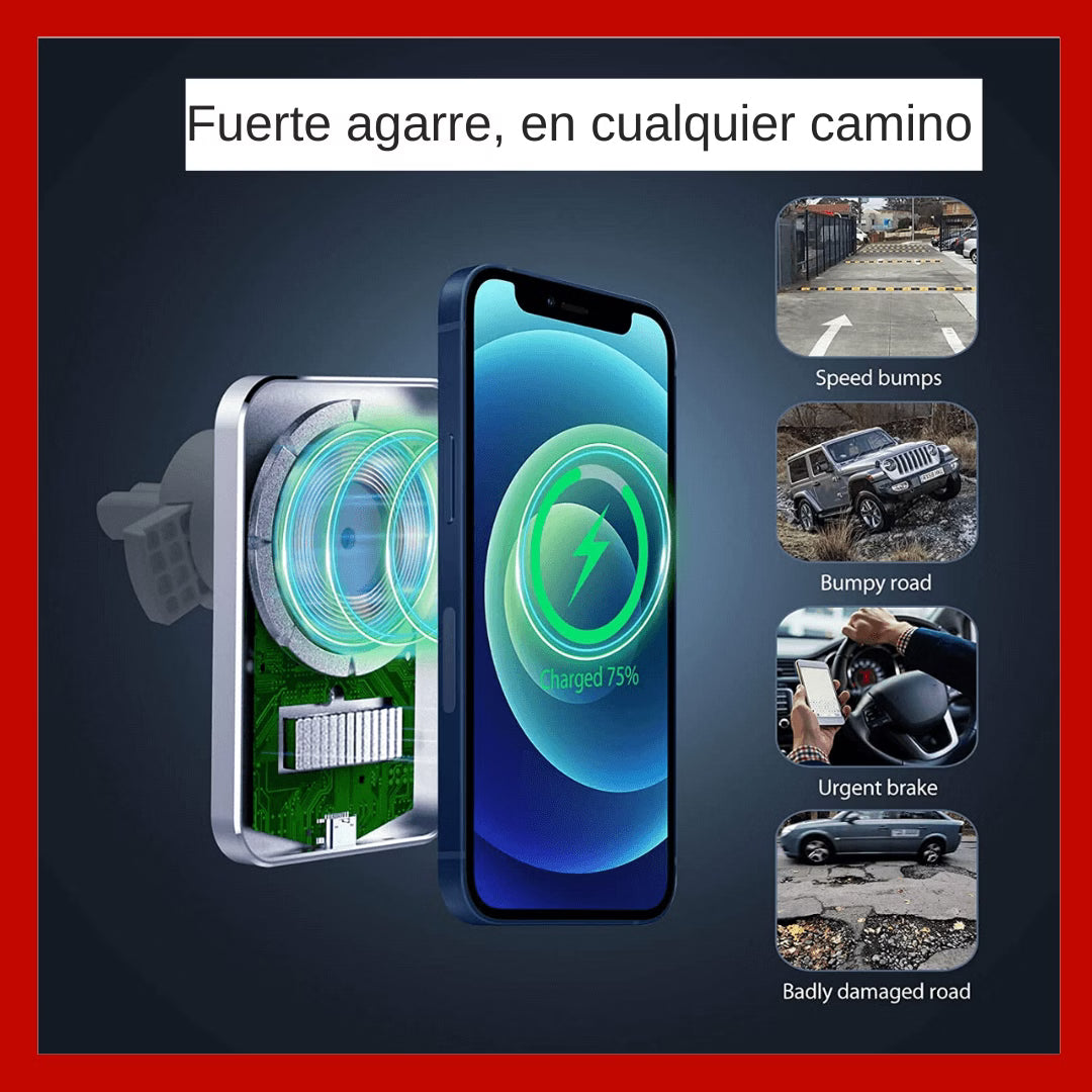 Soporte Para Celular Con Cargador Inalámbrico Para Carro- Hold Car