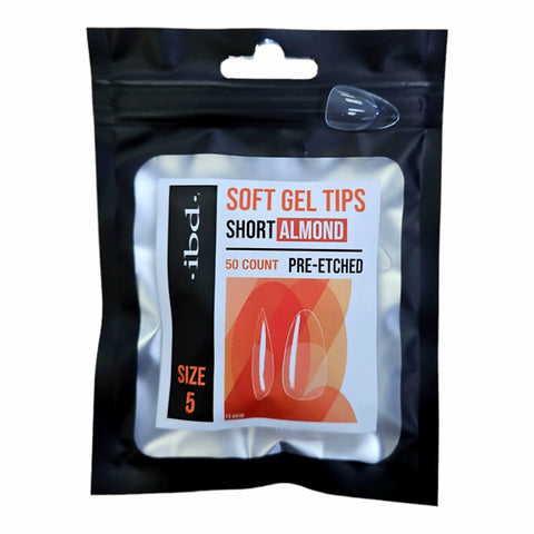 SOFT GEL TIPS SHORT ALMOND 5