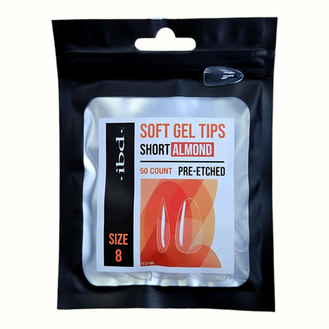 SOFT GEL TIPS SHORT ALMOND 8