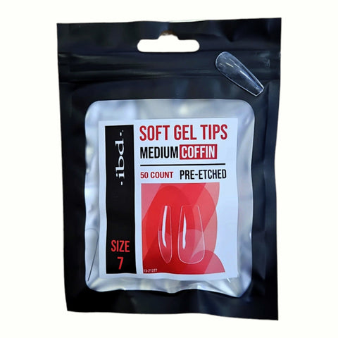 SOFT GEL TIPS MEDIUM COFFIN 7