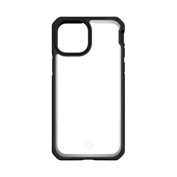 ITSKINS CASE FOR APPLE IPHONE 13 PRO MAX/12 PRO MAX HYBRID // SOLID, PLAIN BLACK AND TRANSPARENT