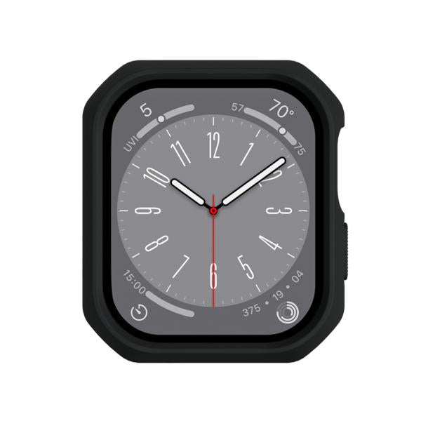 ITSKINS CASE FOR APPLE WATCH 8/7 (45MM) HYBRID R // 360 SOLID, BLACK.