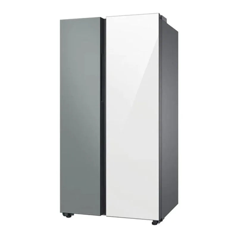 Refrigeradora SAMSUNG BESPOKE Side by Side 23P³/640L blanco con gris