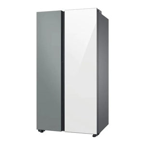 Refrigeradora SAMSUNG BESPOKE Side by Side 23P³/640L blanco con gris Productos De Cocina > Refrigeradoras Costa Rica