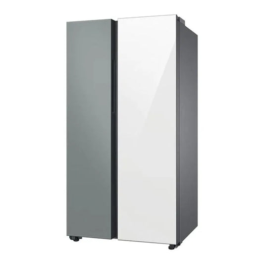 Refrigeradora SAMSUNG BESPOKE Side by Side 23P³/640L blanco con gris