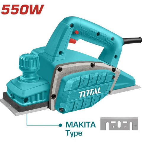 He/cepillo electrico total 550w 31/4x3/64" utl5508216