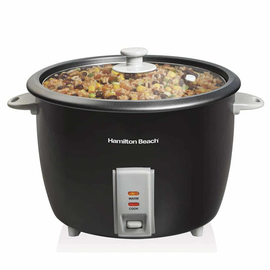 Olla Arrocera 15 Tz Negra Antiad C/Vaporera Hamilton Beach 37550