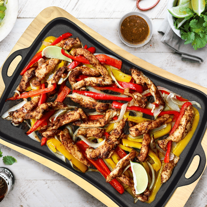 Jim Beam Sarten Hierro Fundido 14" Con Bandeja Madera Jb0206