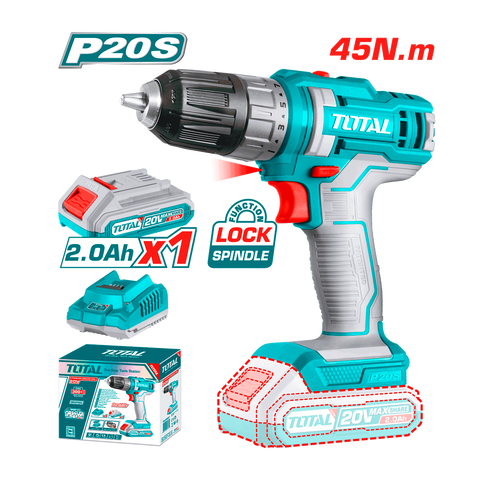 He/taladro total 20v 3/8 45nm 1500rpm utdli20051/200518
