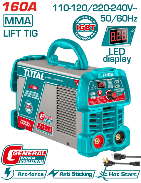 HE/MAQUINA SOLDAR TOTAL INVERTER MMA 120/220V 160A UTW21606/21605