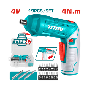 He/desatornillador total 4v 1/4" 12pc tsdli0402 tsdli0442