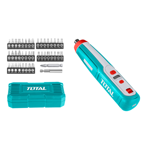 HE/DESATORNILLADOR TOTAL 4V 1/4" 43PCS TSDLI0403/04062
