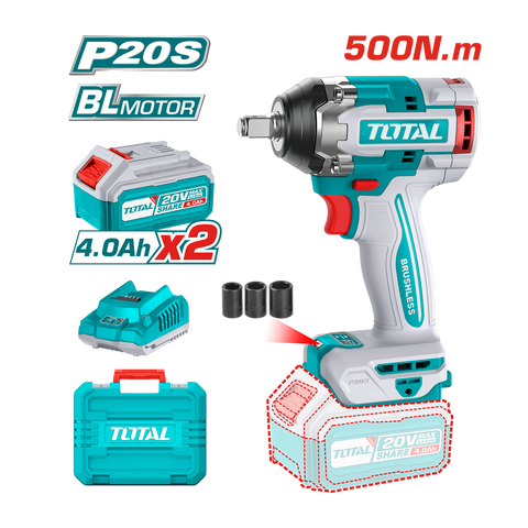 HE/PISTOLA IMPACTO TOTAL 1/2 20V 500NM 2BAT 4*** UTIWLI2050***