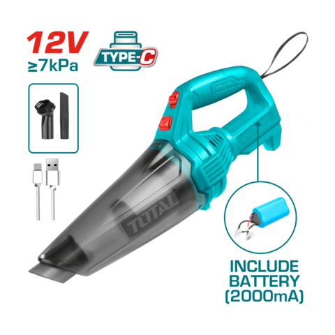 HE/ASPIRADORA TOTAL AUTO BATERIA 12V TIPO C RECARGABLE TVLI2026 *