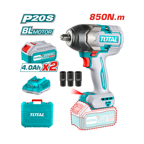 HE/PISTOLA IMPACTO TOTAL 1/2 20V 850NM C/2 BAT UTIWLI2085