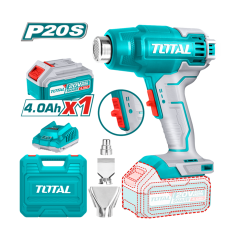 HE/PISTOLA CALOR TOTAL 20V C/1BAT 4.0 UTBLI20025***