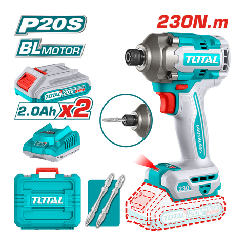 HE/DESATORNILLADOR TOTAL 20V 1/4 2 BAT 230NM UTIRLI2023
