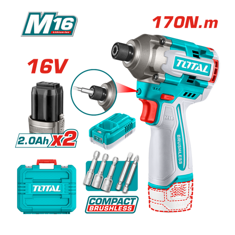 HE/DESATORNILLADOR TOTAL 16V 170NM C/BAT UTIRLI16178