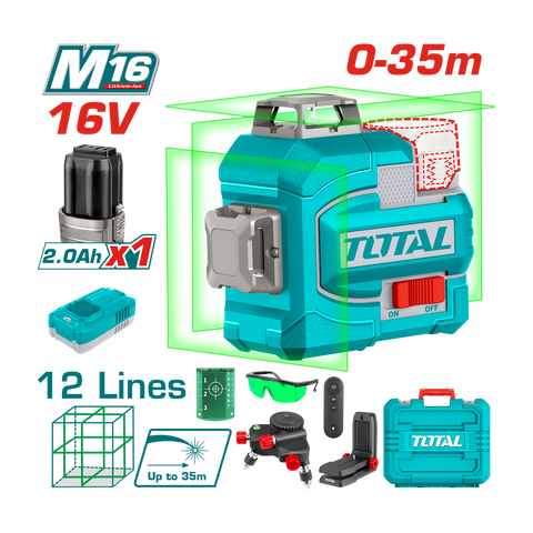 HE/NIVEL LASER TOTAL 16V 0-35M C/BAT UTLL301201 TLL301205