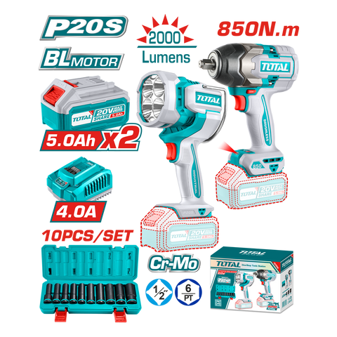 HE/COMBO TOTAL 20V 2PC PIST IMP 850N+LINTERN UTOSLI241181 P