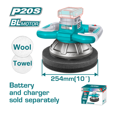 HE/PULIDORA ANGULAR TOTAL 20V 10'' S/BAT TOPLI202548