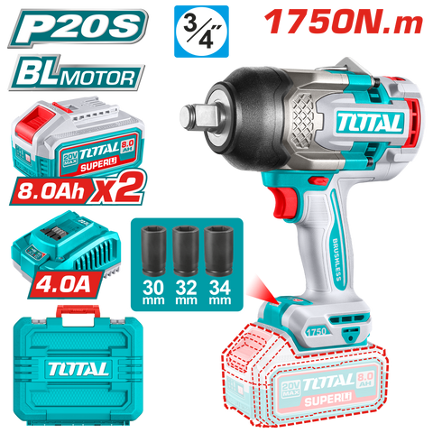 HE/PISTOLA IMPACTO TOTAL 3/4 20V 1750NM 2 BAT UTIWLI20175
