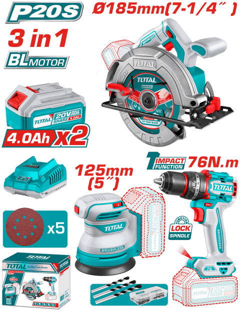 HE/COMBO TOTAL 20V 3PC SIERRA CIRC+TALAD+LIJAD UTOSLI250181 P