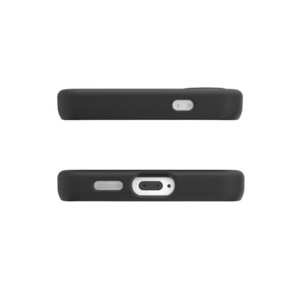 Side view of ITSKINS AVANA CASE FOR SAMSUMG S24 PLUS VELVET//BLACK COMPATIBLE WITH MAGSAFE showing button and port openings.