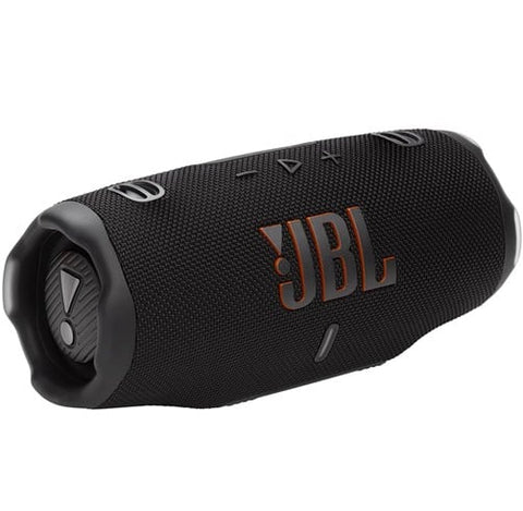 Parlante JBL Charge 6 negro, bocina portátil Bluetooth de alta calidad para un sonido envolvente. Diseño resistente en color negro.