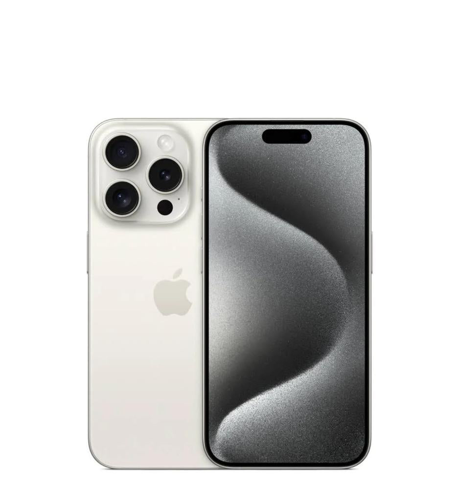iPhone 15 Pro 128GB Blanco Apple con diseño de titanio y pantalla Super Retina XDR