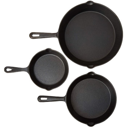 Jim Beam Set Sartenes 15Cm | 20Cm | 25Cm - 6" | 8" | 10" Hierro Fundido 3Pz Jb0195